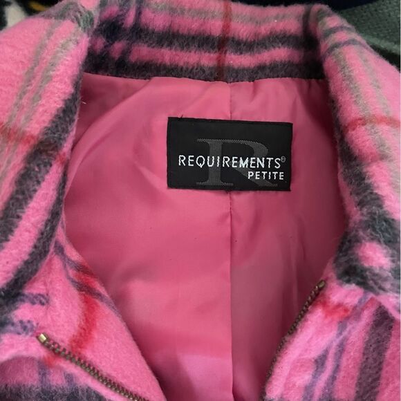 Vintage Pink Plaid Mohair Wool Jacket - Picture 5 of 6